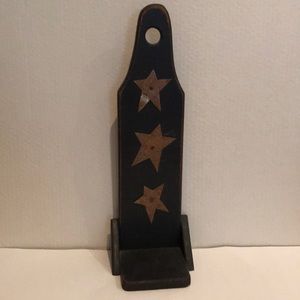 Wooden wall candle holder